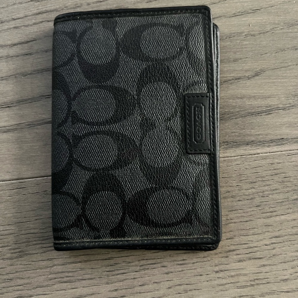 Coach Black Monogram Wallet